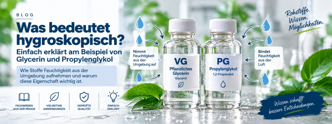 Was bedeutet hygroskopisch? Einfach erklärt am Beispiel von Glycerin und Propylenglykol - Was bedeutet hygroskopisch? Glycerin &amp; Propylenglykol erklärt