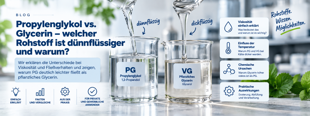 Propylenglykol vs. Glycerin – welcher Rohstoff ist...